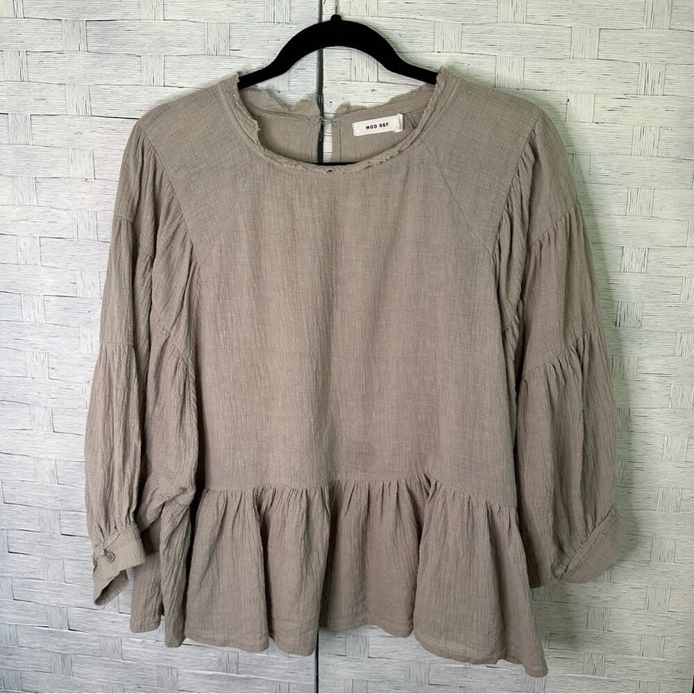 Mod Ref Womens Blouse‎ peasant balloon sleeves Gazzy  bohemian hippie festival